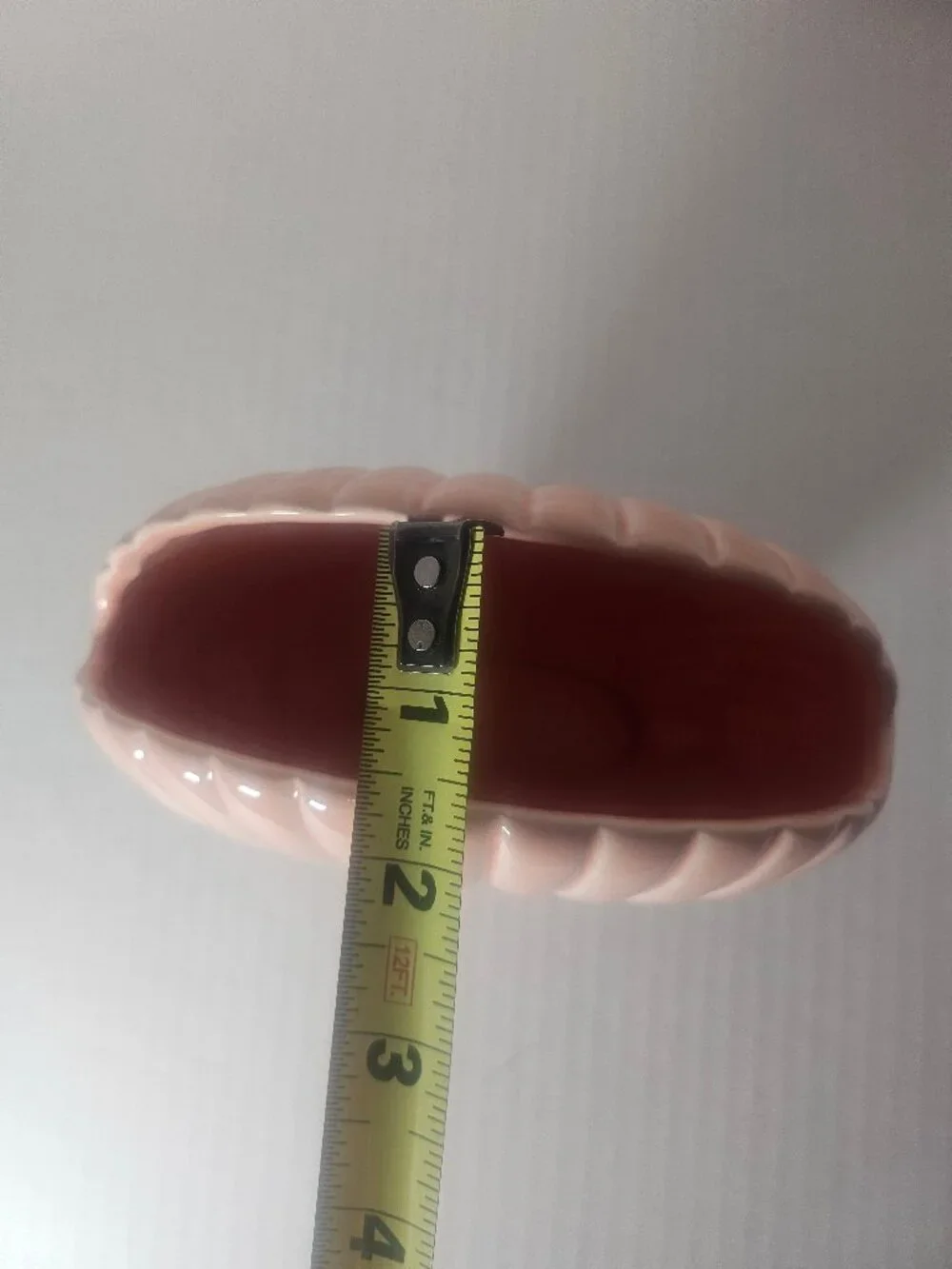 Vintage Pink Coral Scallop Clamshell Planter Vase Made in Japan Nautical Decor